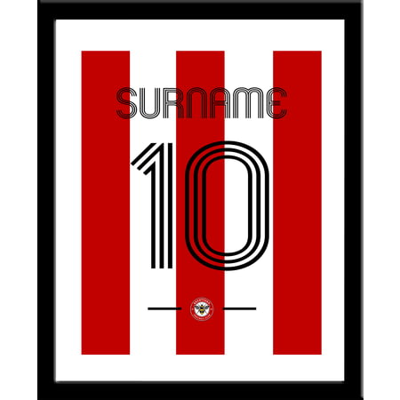 Personalised Brentford Retro Shirt Framed Print