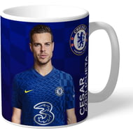 Personalised Chelsea FC César Azpilicueta Autograph Player Photo 11oz Ceramic Mug