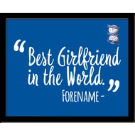 Personalised Birmingham City Best Girlfriend In The World 10x8 Photo Framed