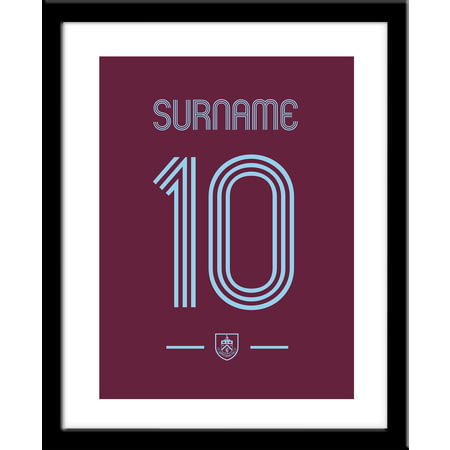 Personalised Burnley FC Retro Shirt Framed Print