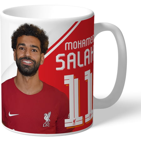 Personalised Liverpool FC Mo Salah Autograph Player Photo 11oz Ceramic Mug