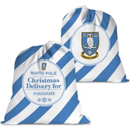 Personalised Sheffield Wednesday FC FC Christmas Delivery Large Fabric Santa Sack
