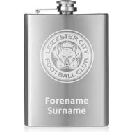 Personalised Leicester City FC Crest Hip Flask