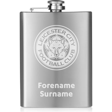 Personalised Leicester City FC Crest Hip Flask