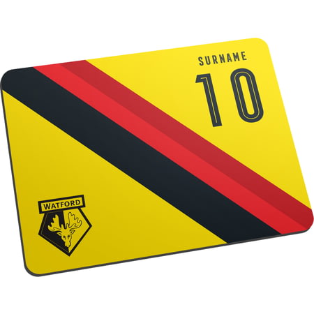 Personalised Watford FC Stripe Mouse Mat