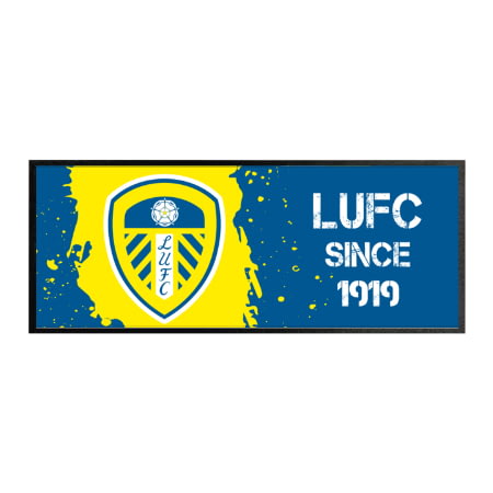Personalised Leeds United FC Paint Splash Regular Bar Runner