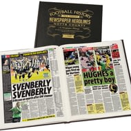Personalised Notts County Football Newspaper Book - A3 Leather Cover
