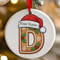Personalised Gingerbread Initial Letter Christmas Ceramic Hanging Tree Decoration - 7cm