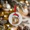 Personalised Gingerbread Initial Letter Christmas Ceramic Hanging Tree Decoration - 7cm