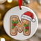 Personalised Gingerbread Initial Letter Christmas Ceramic Hanging Tree Decoration - 7cm
