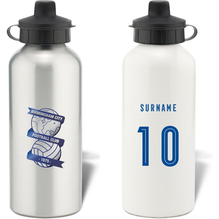 Personalised Birmingham City Retro Shirt Aluminium Sports Water Bottle