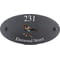 Personalised Blackbird Motif Oval Slate House Sign Plaque 25x13cm