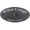 Personalised Blackbird Motif Oval Slate House Sign Plaque 25x13cm