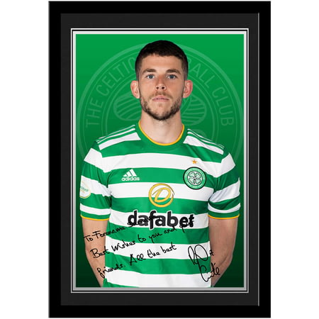 Personalised Celtic FC Christie Autograph Player Photo Framed Print