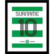Personalised Celtic FC Retro Shirt Framed Print
