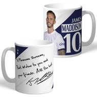 Personalised Tottenham Hotspur FC James Maddison Autograph Player Photo 11oz Ceramic Mug