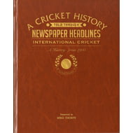 Personalised A4 International Cricket Newspaper Book