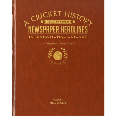 Personalised A4 International Cricket Newspaper Book