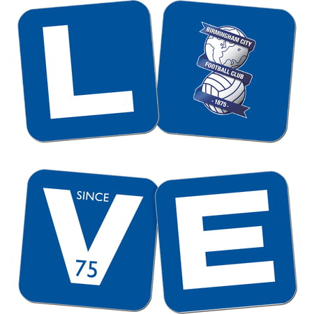 Personalised Birmingham City Love Coasters (x4)