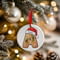 Personalised Gingerbread Initial Letter Christmas Ceramic Hanging Tree Decoration - 7cm