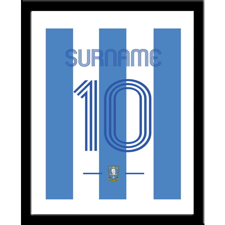 Personalised Sheffield Wednesday Retro Shirt Framed Print