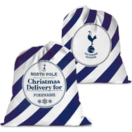 Personalised Tottenham Hotspur FC FC Christmas Delivery Large Fabric Santa Sack