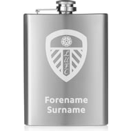 Personalised Leeds United FC Crest Hip Flask