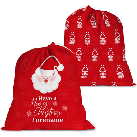 Personalised Nottingham Forest FC Merry Christmas Large Fabric Santa Sack