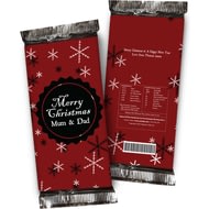 Personalised Christmas Chocolate Bar - Snowflakes