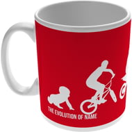 Personalised Dirtbike, Motorbike Riders Evolution 11oz Ceramic Mug