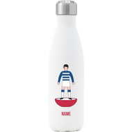 Personalised Reading Player Figure Insulated Water Bottle - 500ml - White