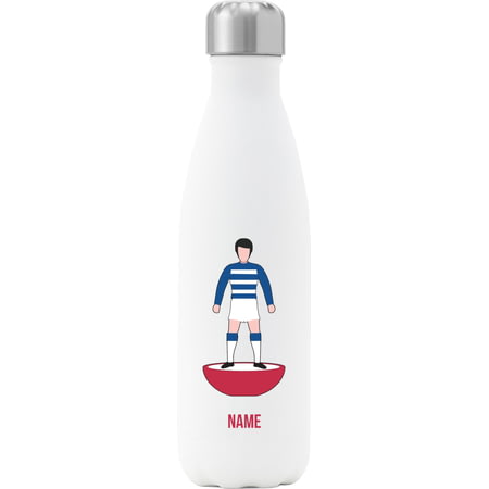 Personalised Reading Player Figure Insulated Water Bottle - 500ml - White