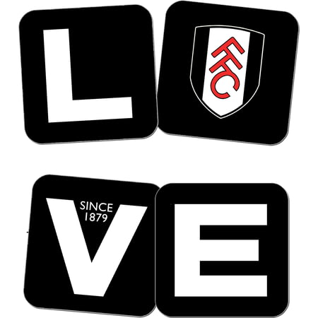 Personalised Fulham FC Love Coasters (x4)