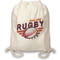 Personalised Maroon Rugby Drawstring Kit Bag
