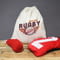 Personalised Maroon Rugby Drawstring Kit Bag