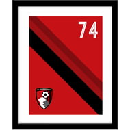 Personalised AFC Bournemouth Stripe Framed Print