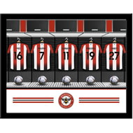 Personalised Brentford FC Dressing Room Shirts Framed Print