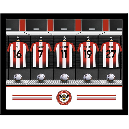 Personalised Brentford FC Dressing Room Shirts Framed Print