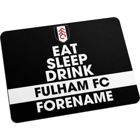 Personalised Fulham FC Eat Sleep Drink Mouse Mat