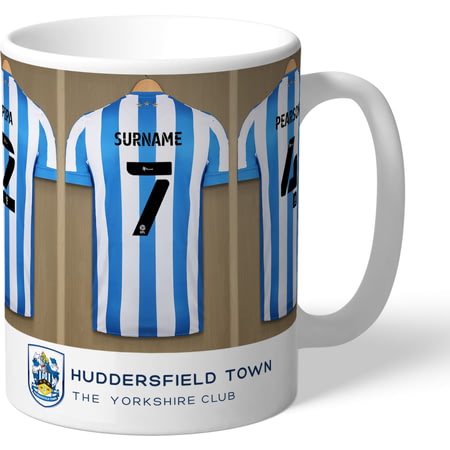 Personalised Huddersfield Town AFC Dressing Room Shirts Mug