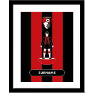 Personalised AFC Bournemouth Player Figure Framed Print