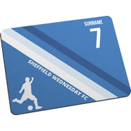Personalised Colour Stripe Mouse Mat for Sheffield Wednesday football fans