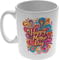 Personalised Happy Mothers Day Retro Hippie Style 11oz Ceramic Mug