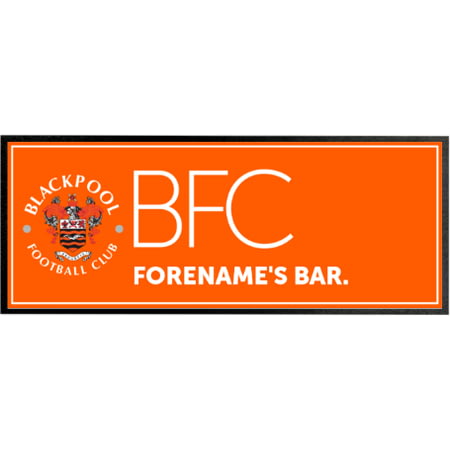 Personalised Blackpool FC Crest Rubber Bar Runner