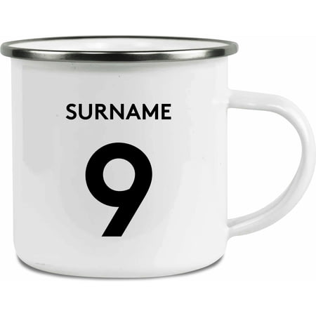 Personalised Fulham FC Back Of Shirt Enamel Camping Mug