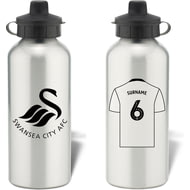 Personalised Swansea City AFC Bold Crest Aluminium Sports Water Bottle