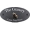 Personalised Badger Wildlife Animal Motif Oval Slate House Sign Plaque 25x13cm