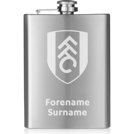 Personalised Fulham FC Crest Hip Flask