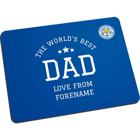 Personalised Leicester City FC World's Best Dad Mouse Mat