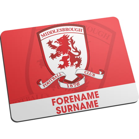 Personalised Middlesbrough Bold Crest Mouse Mat